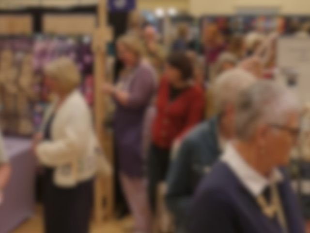 Image of people at show stands